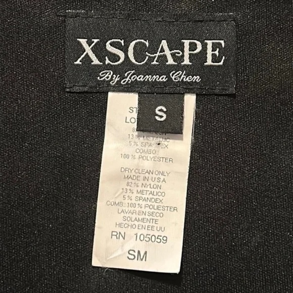 Xscape Beaded Formal Jacket Black Metallic Single Button Size Small - Picture 2 of 12